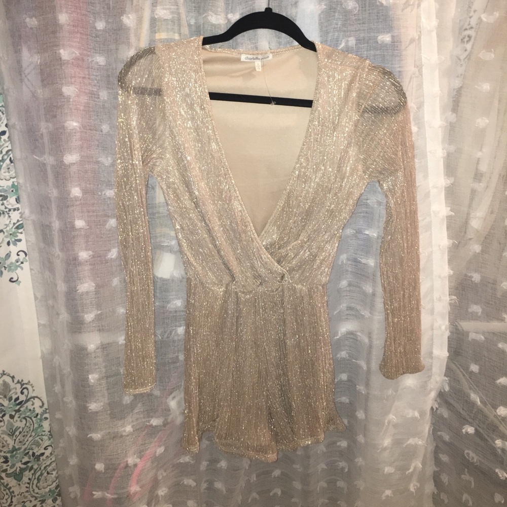 Sparkly long sleeve romper!